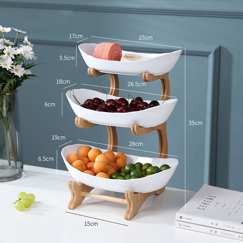 Multi-Layer Fruit Rack – Elegant Fruit & Snack Organizer