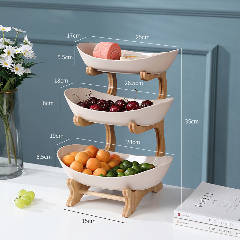 Multi-Layer Fruit Rack – Elegant Fruit & Snack Organizer