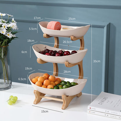 Multi-Layer Fruit Rack – Elegant Fruit & Snack Organizer