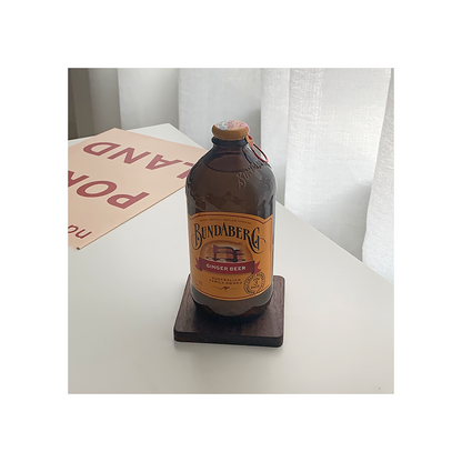 Japanese Walnut Wooden Coaster – Natural Insulated Drink & Dessert Tray